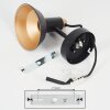 Vouzy Vägglampa, Väggspotlight Svart, 1-ljuskällor