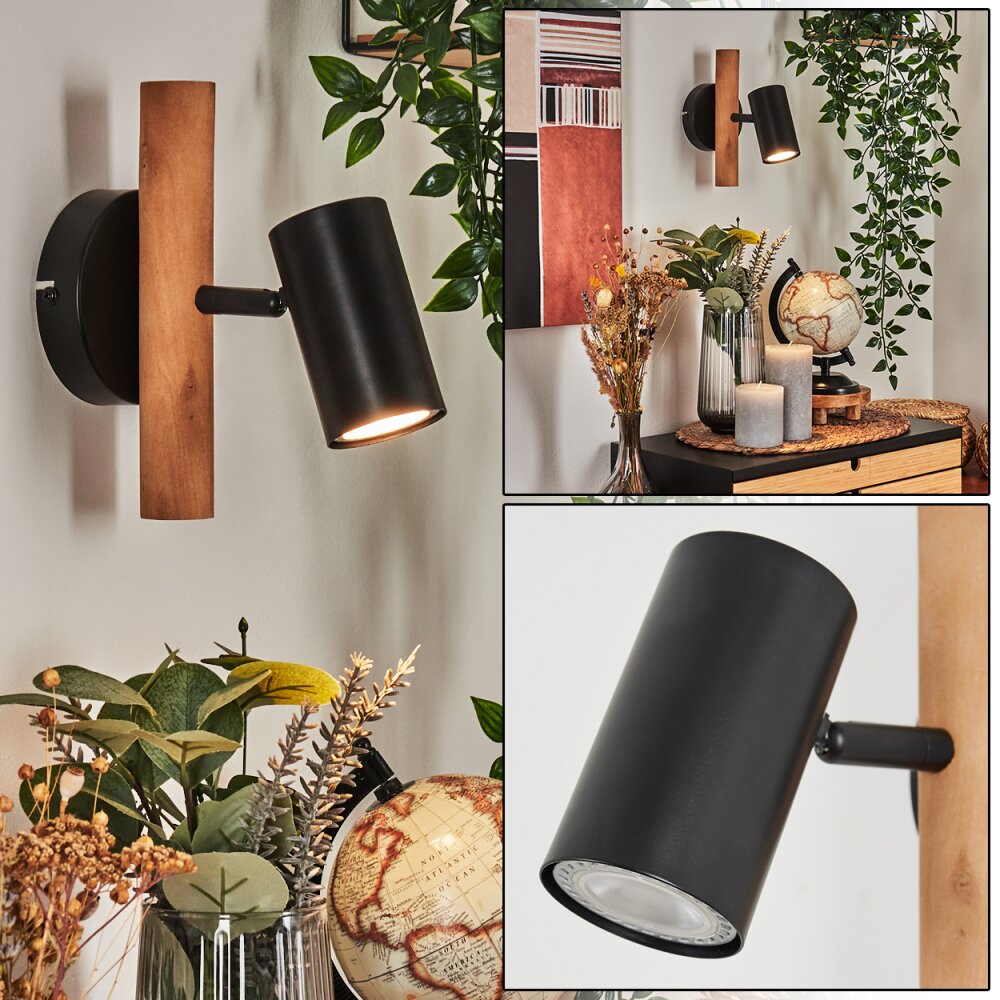 Arbrentin Vägglampa, Väggspotlight Trä ljus, Svart, 1-ljuskällor main product photo