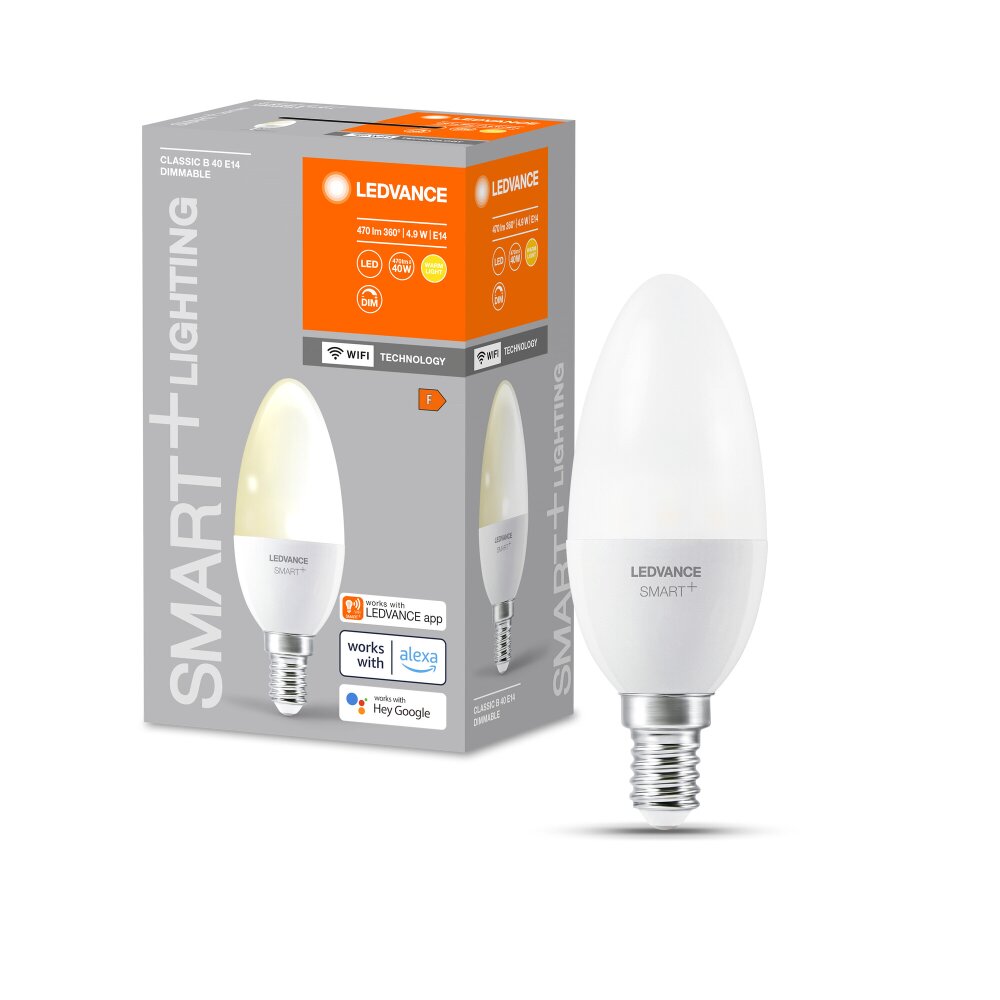 Ledvance E14 4.9 Watt varmvit dimbar 470 Lumen main product photo