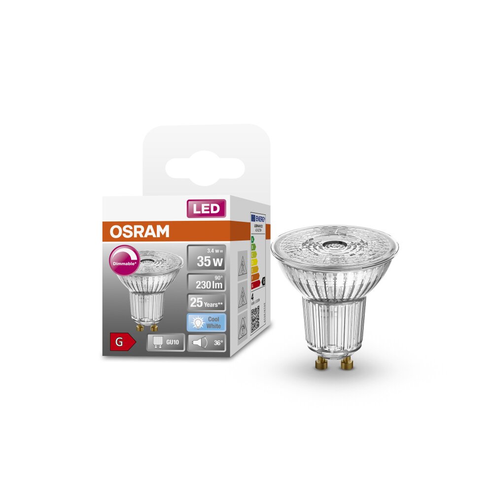 Osram GU10 3.4 Watt neutralvit dimbar 230 Lumen main product photo