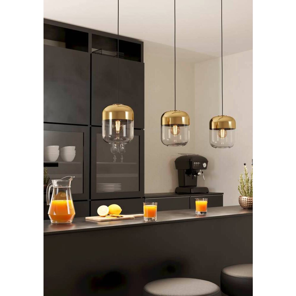Eglo Lampor MARYVILLA Pendellampa bronsfärgad, Svart, 3-ljuskällor main product photo