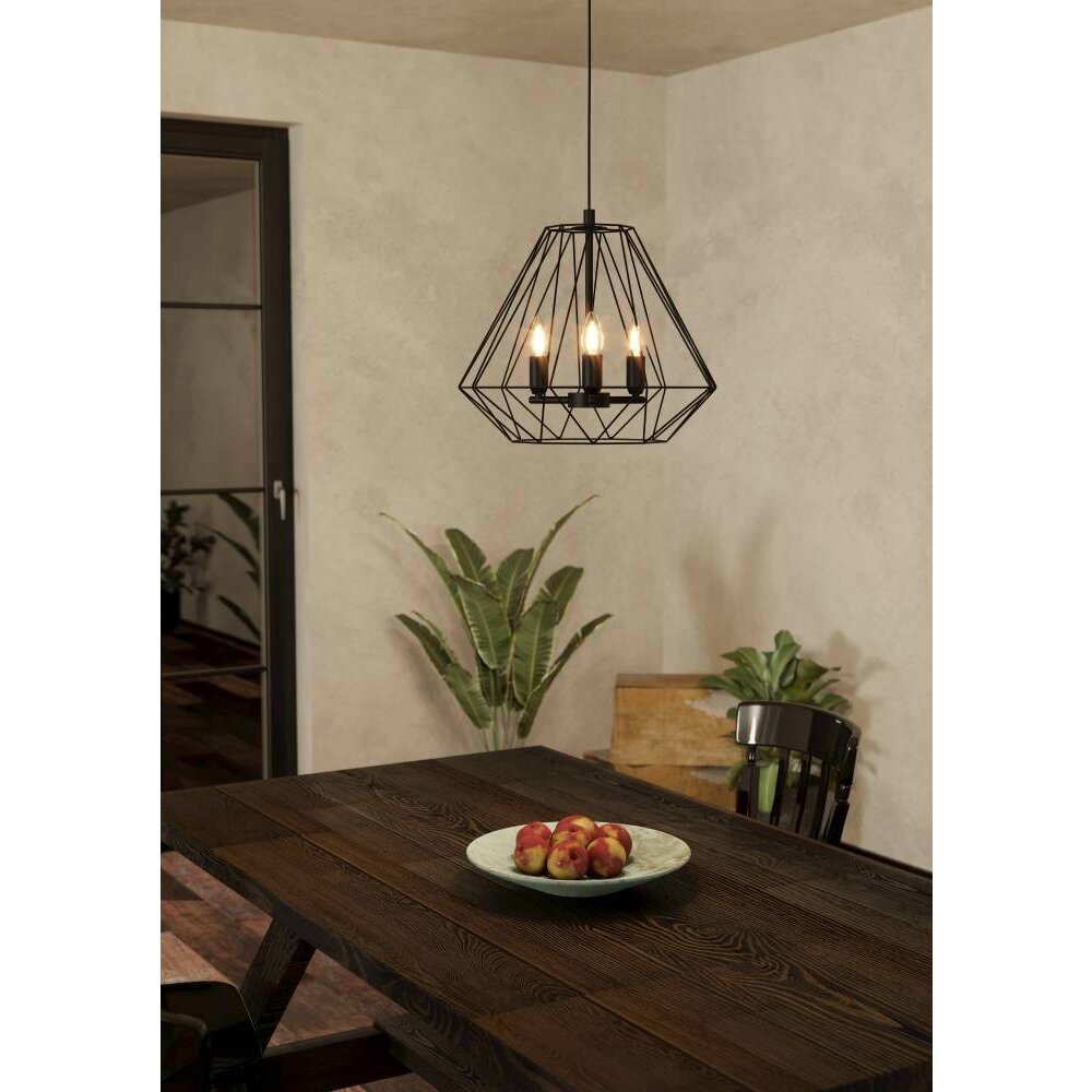Eglo TARLE Pendellampa Svart, 3-ljuskällor main product photo