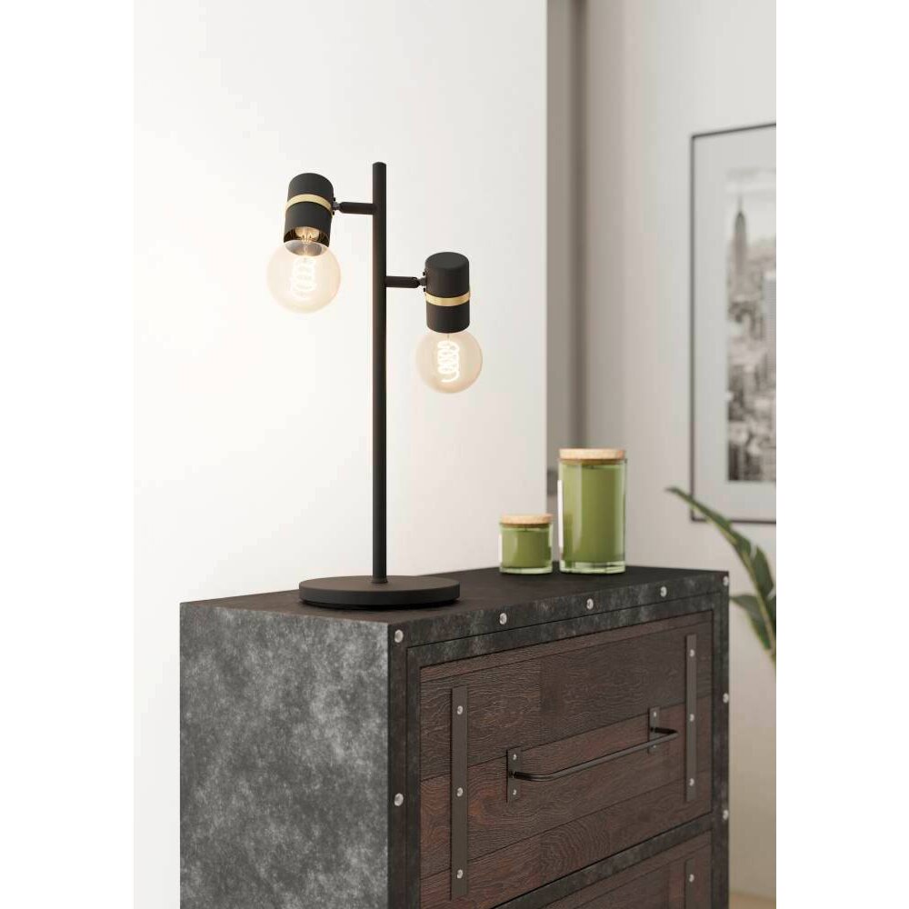 Eglo LURONE Bordslampa Mässing, Svart, 2-ljuskällor main product photo