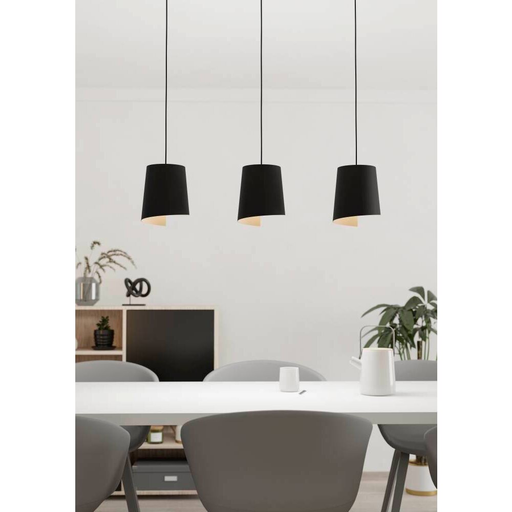 Eglo BOLIVIA Pendellampa Svart, 3-ljuskällor main product photo