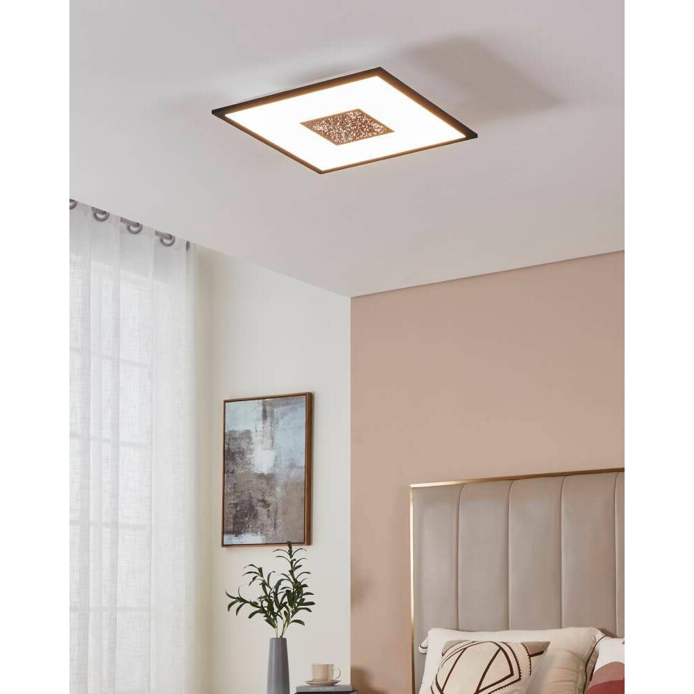 Eglo MARMORATA Taklampa, Panel LED Svart, Vit, 2-ljuskällor main product photo