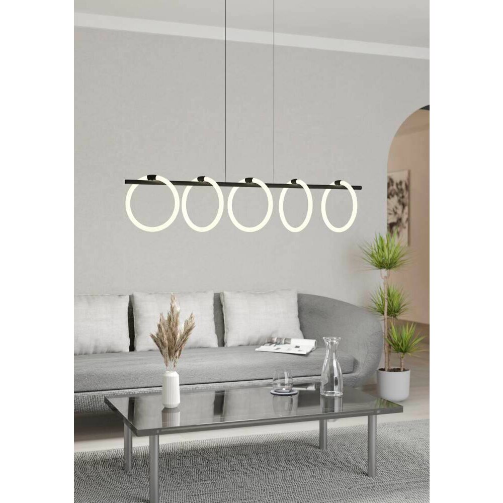 Eglo CARANACOA Pendellampa LED Svart, 5-ljuskällor main product photo