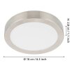 Eglo FUEVA taklampa, Taklampa LED Nickel matt, 1-ljuskällor
