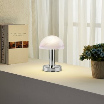Trio Lampor Trio Bordslampa Aluminium, Krom, 1-ljuskällor