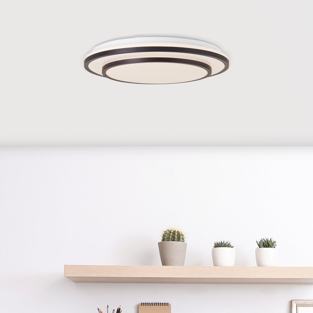 Brilliant Lampor Luciano Taklampa LED Svart, Vit, 1-ljuskällor, Fjärrkontroll main product photo