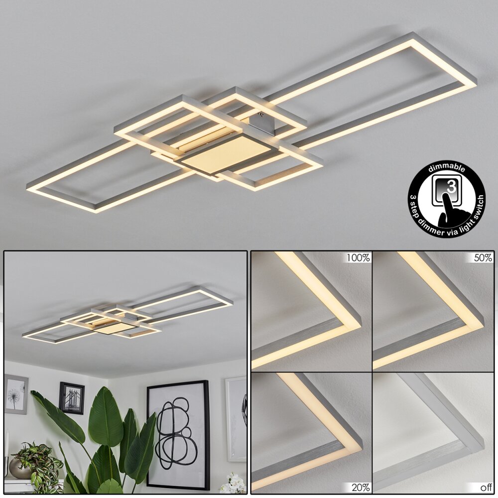 Longos Taklampa LED Aluminium, 1-ljuskällor main product photo