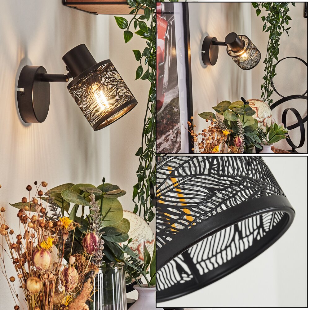 Roto Vägglampa, Väggspotlight Svart, 1-ljuskällor main product photo