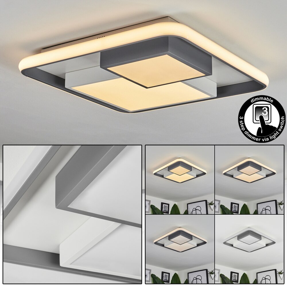 Casqueira Taklampa LED Grått, Vit, 1-ljuskällor main product photo