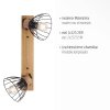 Leuchten Direkt LAMI Taklampa, Takstrålkastare, Vägglampa, Väggspotlight Naturfärger, 2-ljuskällor
