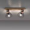 Leuchten Direkt LAMI Taklampa, Takstrålkastare, Vägglampa, Väggspotlight Naturfärger, 2-ljuskällor