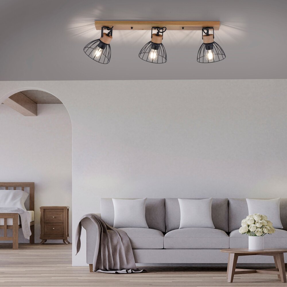 Leuchten Direkt LAMI Taklampa, Takstrålkastare Naturfärger, 3-ljuskällor main product photo