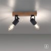 Leuchten Direkt CANOP Taklampa, Takstrålkastare, Vägglampa, Väggspotlight Naturfärger, Svart, 2-ljuskällor