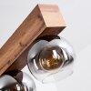 Vouhet Pendelbelysning Brun, träoptik, Svart, 6-ljuskällor