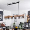 Vouhet Pendelbelysning Brun, träoptik, Svart, 6-ljuskällor