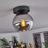 Koyoto Taklampa 15 cm Krom, Rökfärger, 1-ljuskällor