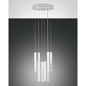 Fabas Luce Prado Pendelbelysning LED Vit, 8-ljuskällor
