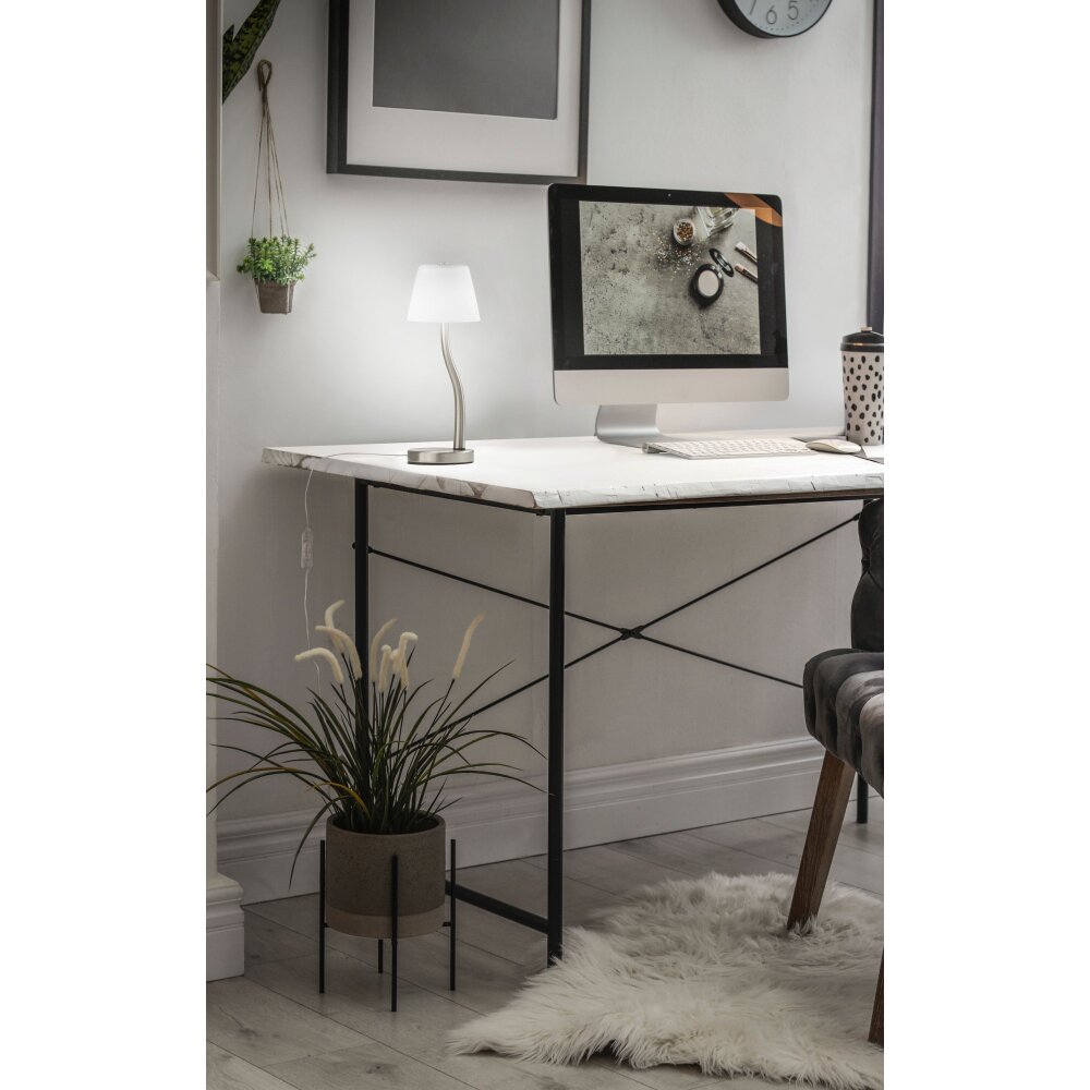 Fabas Luce Ibla Bordslampa LED Nickel matt, 1-ljuskällor main product photo