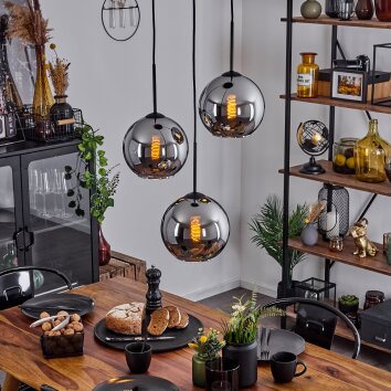 Koyoto Pendellampa 20 cm Krom, Rökfärger, 3-ljuskällor Koyoto Pendellampa 20 cm Krom, Rökfärger, 3-ljuskällor