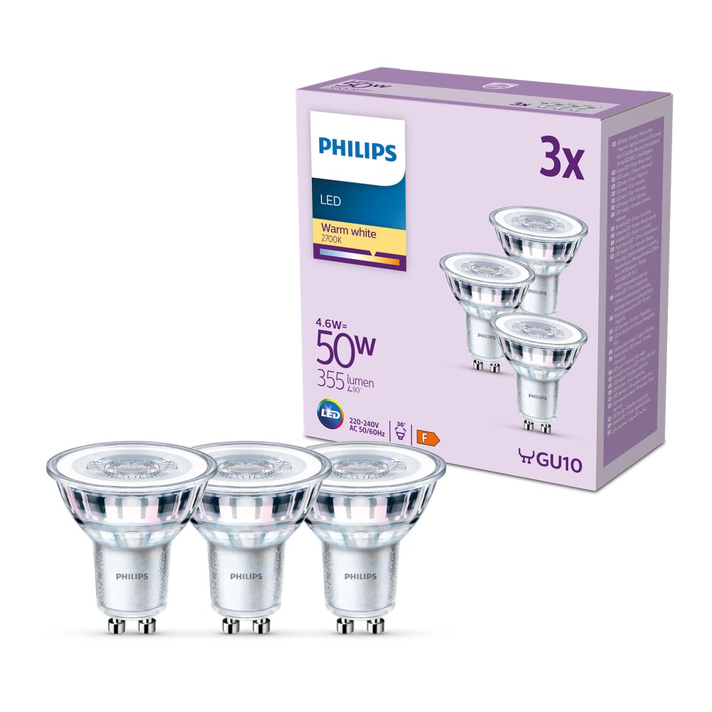 Philips Lampor GU10 LED 4.6 Watt varmvit 360 Lumen main product photo