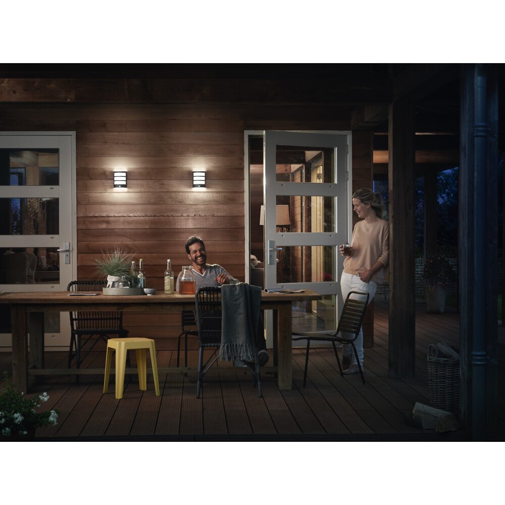 Philips Lampor Python vägglampa utomhus LED Antracit, 1-ljuskällor, Rörelsedetektor main product photo