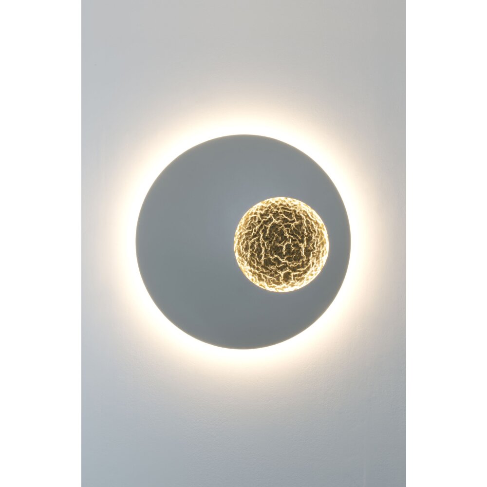 Holländer LUNA Vägglampa LED Guld, Grått, 2-ljuskällor main product photo