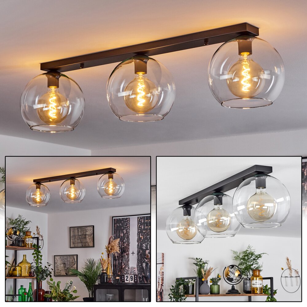Koyoto Taklampa 25 cm Klart, 3-ljuskällor main product photo