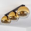 Koyoto Taklampa 30 cm Guld, Klart, 3-ljuskällor