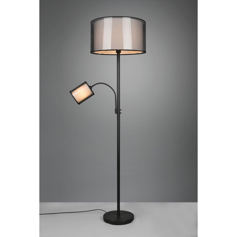 Trio Burton Golvlampa, Läslampa Svart, 2-ljuskällor main product photo