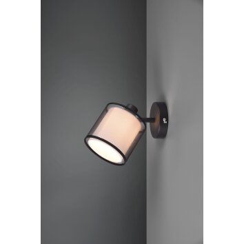 Trio Lampor Burton Vägglampa, Väggspotlight Svart, 1-ljuskällor