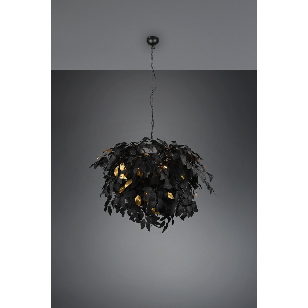 Reality Leavy Pendellampa, ljuskrona Svart, 4-ljuskällor main product photo