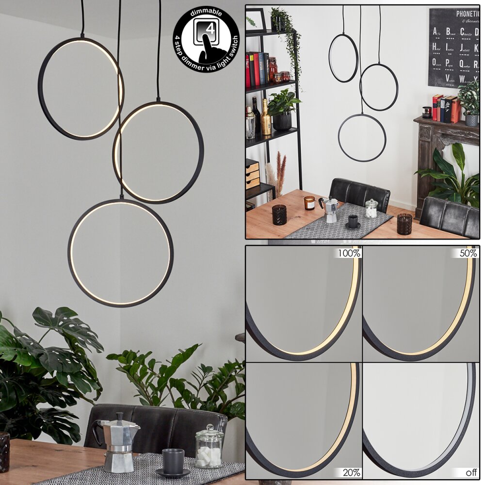 Nevogilde Pendelbelysning LED Svart, 1-ljuskällor main product photo