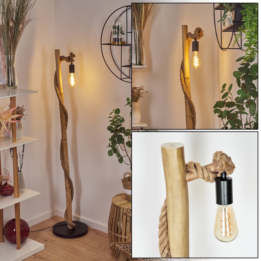 Riekje Golvlampa Naturfärger, Svart, 1-ljuskällor main product photo
