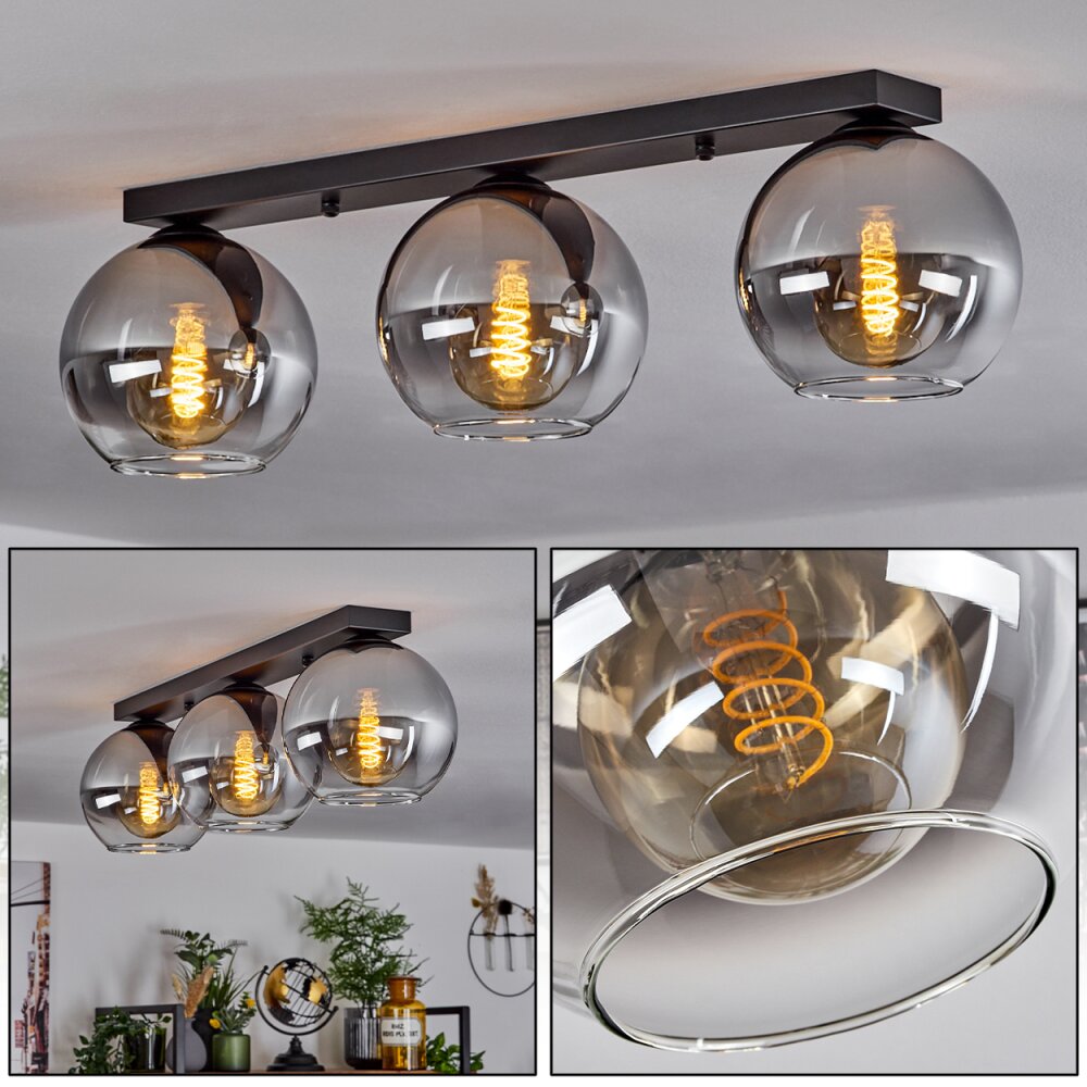 Koyoto Taklampa 20 cm Klart, Rökfärger, 3-ljuskällor main product photo