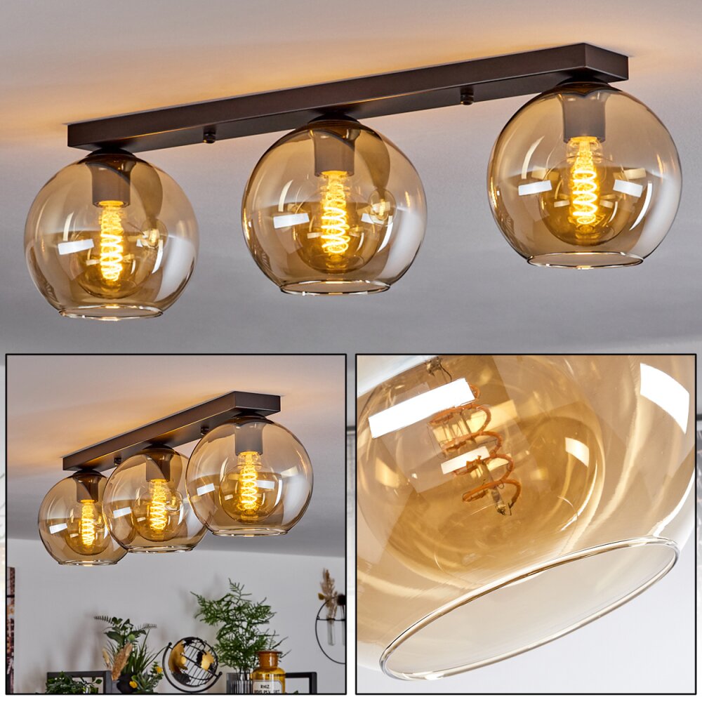 Koyoto Taklampa 20 cm Amber, 3-ljuskällor main product photo