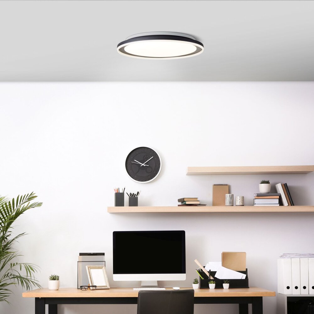 Brilliant Lampor Pederson Taklampa LED Svart, Vit, 1-ljuskällor, Fjärrkontroll main product photo