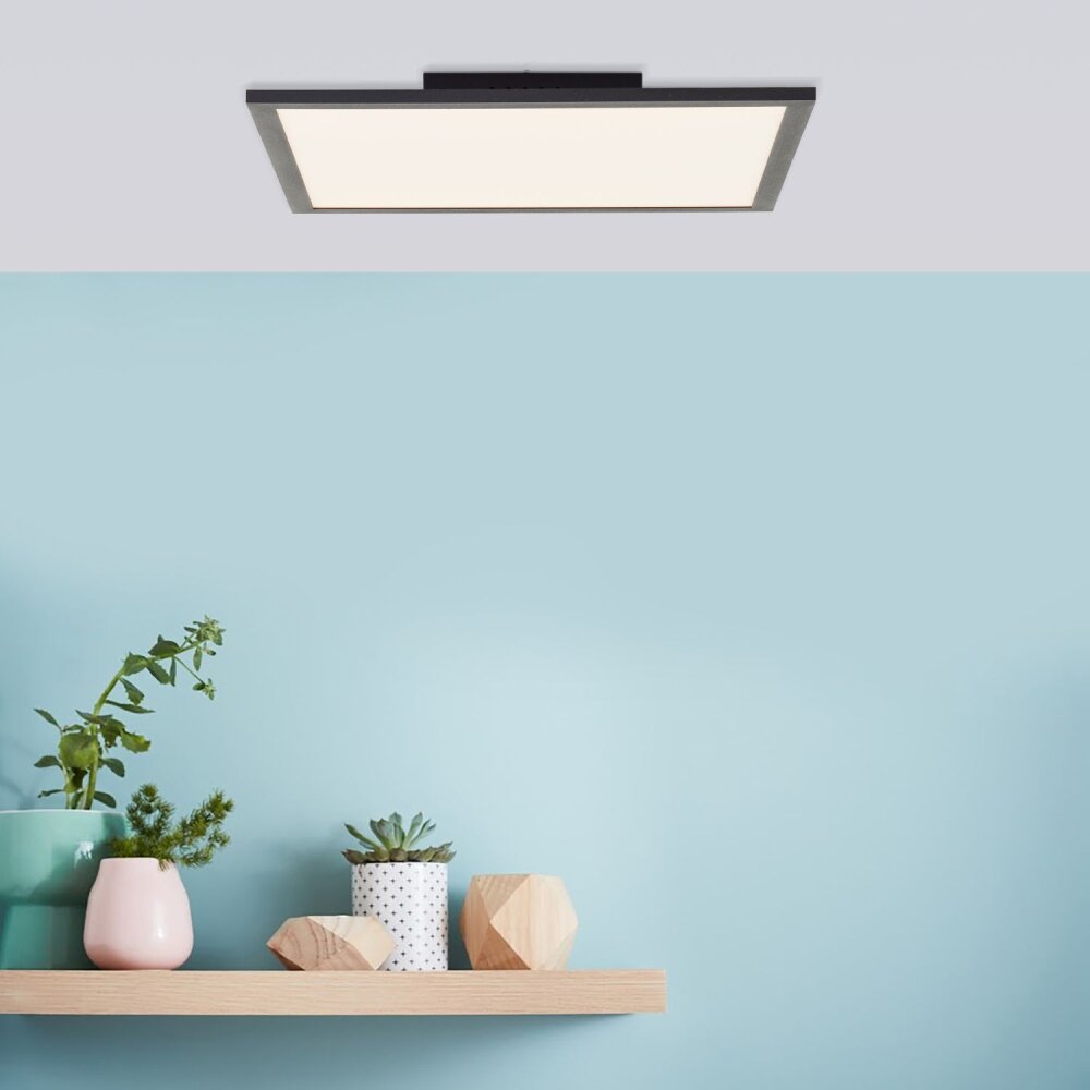 Brilliant Jacinda Taklampa, Panel LED Svart, 1-ljuskällor, Fjärrkontroll main product photo