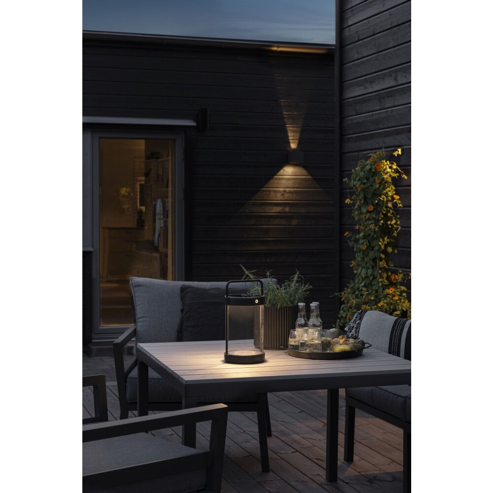 Konstsmide Lampor Crotone Bordslampa utomhus, lykta, Solcellslampa, Bordslampa LED Svart, 1-ljuskällor main product photo