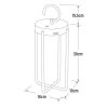 Konstsmide Lampor Manorola Bordslampa utomhus, lykta, Bordslampa LED Svart, 1-ljuskällor