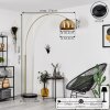 Lourinha Golvlampa, Läslampa Mässing, Svart, 1-ljuskällor