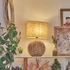 Lahnus Bordslampa Brun, träoptik, Vit, 1-ljuskällor