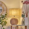 Lahnus Bordslampa Brun, träoptik, Vit, 1-ljuskällor