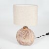 Lahnus Bordslampa Brun, träoptik, Vit, 1-ljuskällor