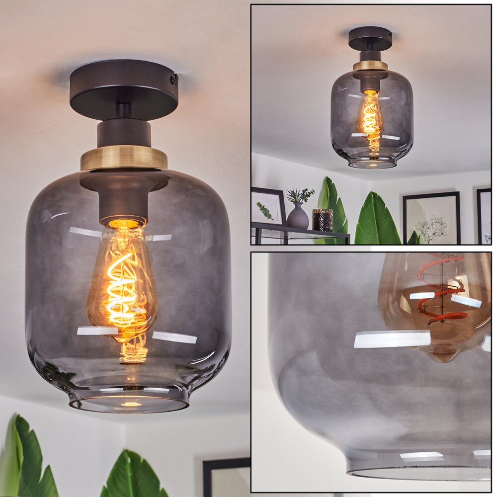 Curveira Taklampa Brons, Svart, 1-ljuskällor main product photo