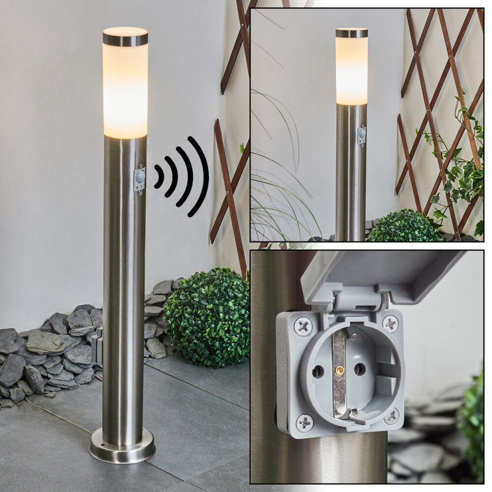 Sessa gångvägslampa Nickel matt, 1-ljuskällor, Rörelsedetektor main product photo