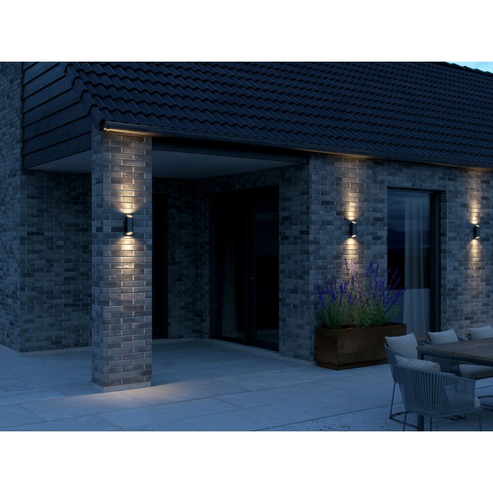 Nordlux NICO vägglampa utomhus Svart, 2-ljuskällor main product photo