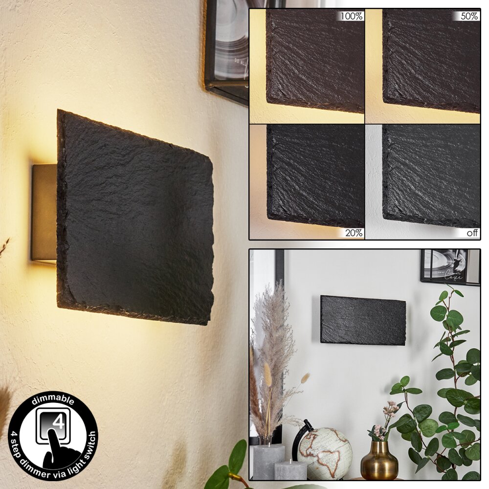 Guadramil Vägglampa LED Svart, 1-ljuskällor main product photo